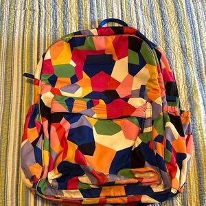 Vera Bradley book bag. Multicolored, lots of pockets. Computer safe.